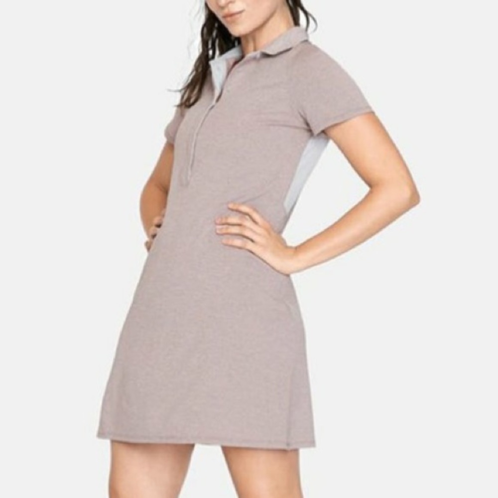 OUTDOOR VOICES PLAYERS DRESS - SMALL - GREY / PINK